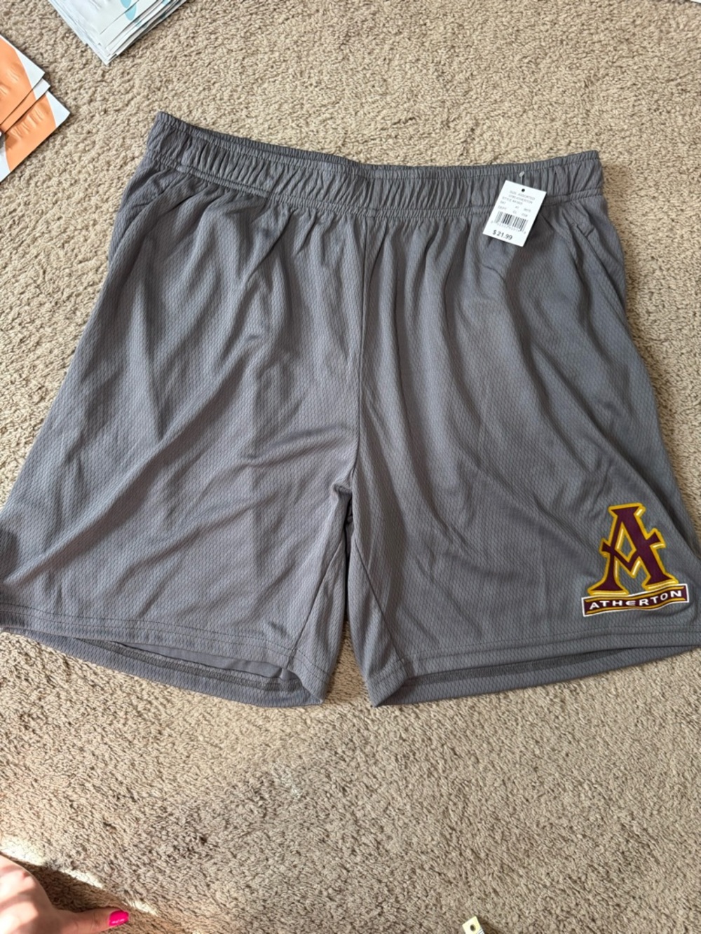 Men's Gray Atherton Shorts-XL